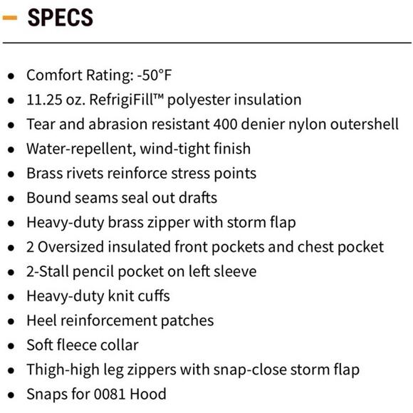 Refrigiwear Iron-Tuff 0344 R green insulated coveralls minus - 50 jumpsuit 2XL - Picture 13 of 16